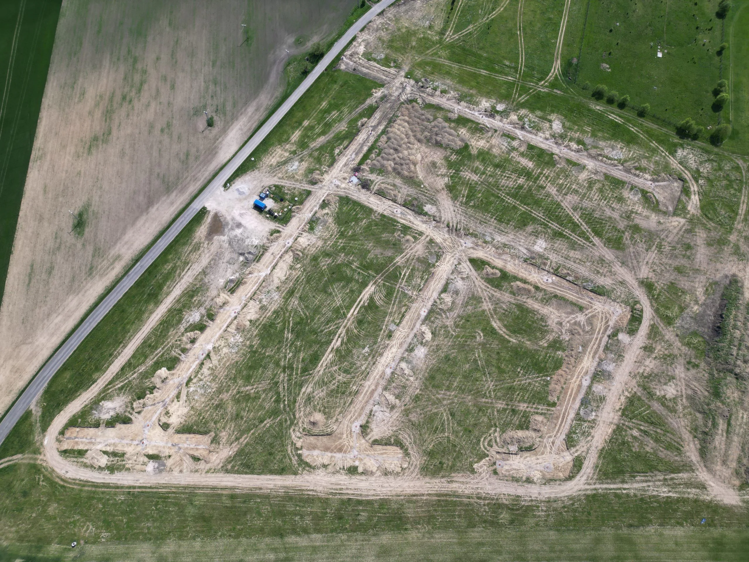 Aerial pohľad na pozemky