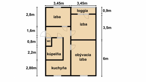 Podorys-byt-Kezmarok